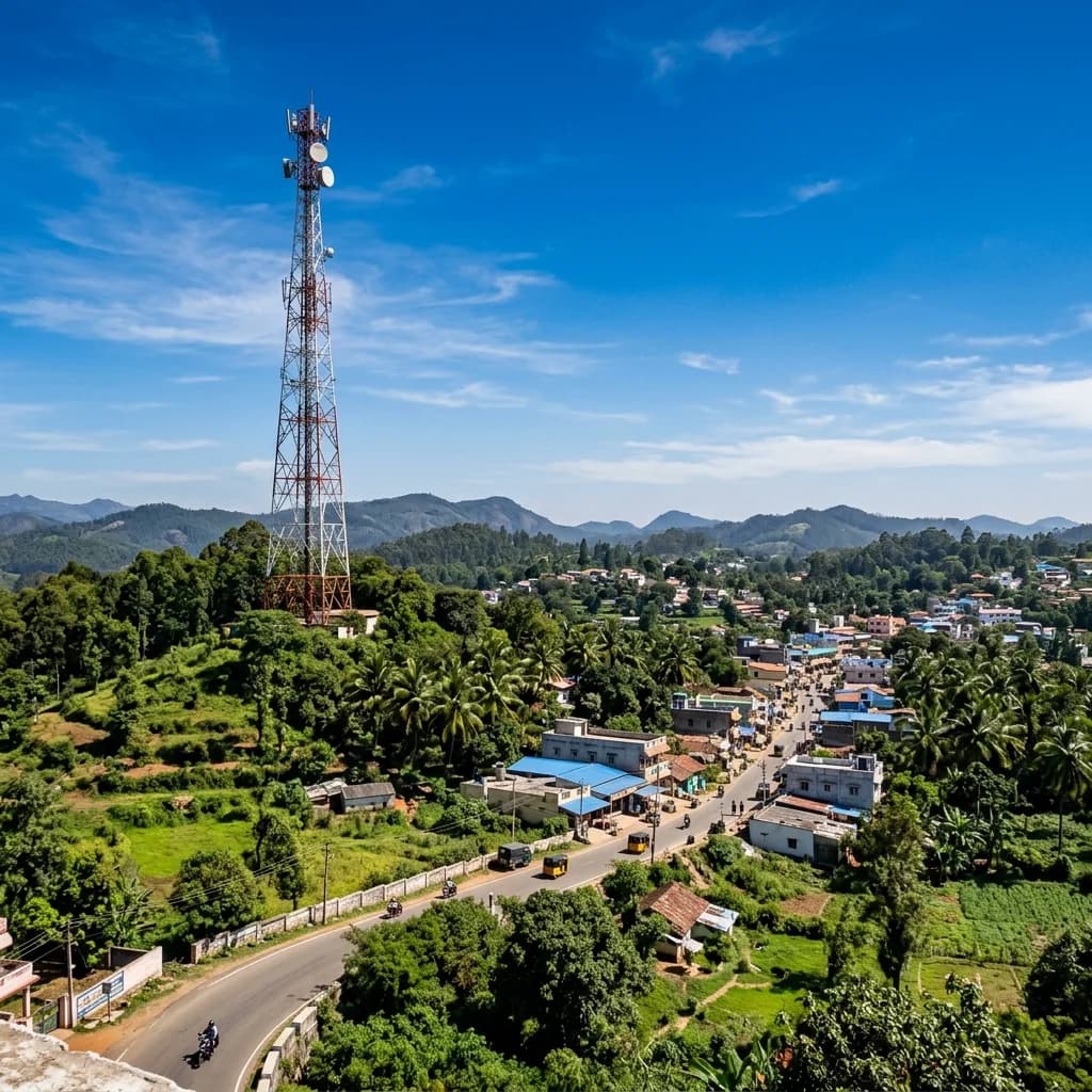 High-altitude communication tower site