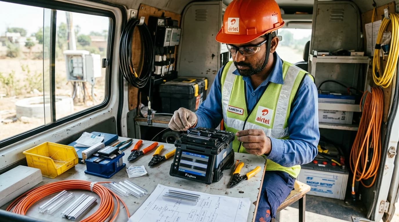 Precision optical fiber fusion splicing and OTDR testing