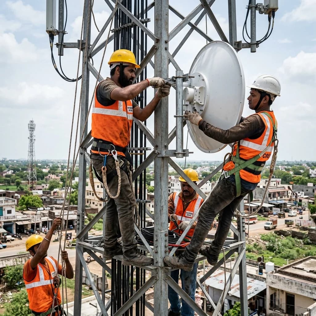 BTS site installation and microwave commissioning